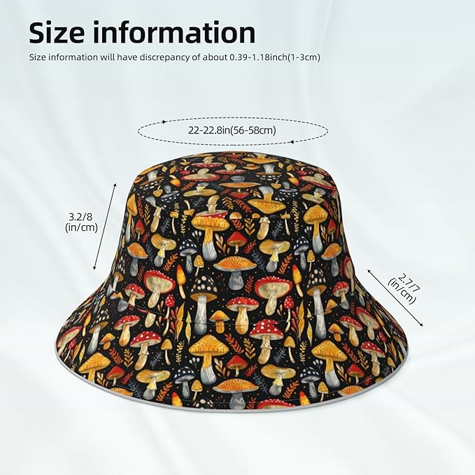 Bucket Hat Double-Side-Wear Reversible Sun Hat Beach Travel Hiking for Women Men