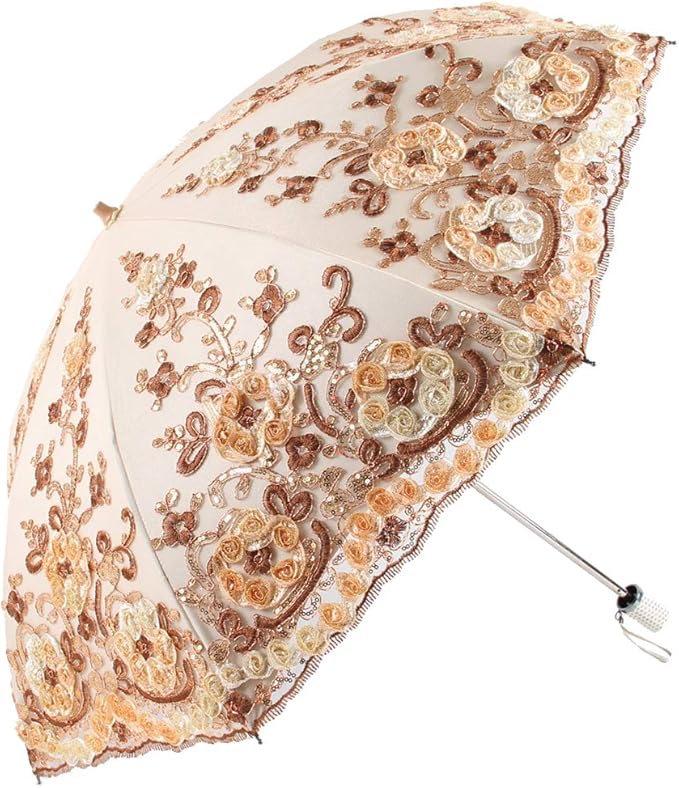 Honeystore Flower Lace Parasols for Wedding Party Lace Bridal Umbrella