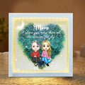 Personalized Mom Flower Shadow Box with LED Light Custom Heart Shaped Rose Flower Shadow Box Frame I Love You More Than All The Stars in The Sky Mother's Day Portrait Shadowbox Memory Gifts for Mom