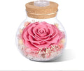 Christmas Birthday Gifts for Women Mom Preserved Rose Eternal Forever Flower in Glass Wishing Bottle with Colorful LED Light Flowers for Delivery Prime for Grandma Wife Sister Friend from Daughter