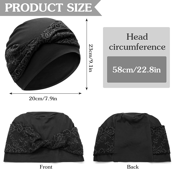 XYIYI Knot Chemo Headwear for Womens Cancer Patients, Stretchy Chemotherapy Headwraps Beanie Hats