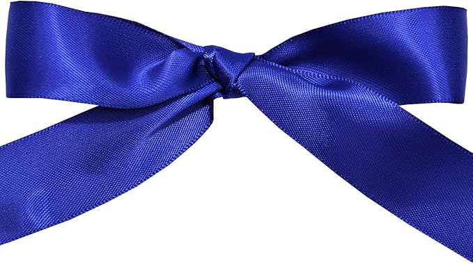 Morex Ribbon Double Face Satin Ribbon 7/8" X 50 YD Cobalt Ribbon for Gift Wrapping, Birthday Gift Cards, Satin Dress for Women, Silk Ribbons for Crafts, Wedding Gifts for Couple