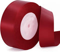 Burgundy Ribbon 1-1/2 Inch Maroon Dark Red Satin Ribbon 50 Yards for Crafts Wrapping Hair Bows Bridal Bouquets Christmas Wedding Party Decoration