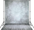 Professional Abstract Portrait Photography Backdrop,Wall with Wood Floor Backdrop for Kids Photography Baby Newborn Cake Smash Photo Shoots Hypoallergenic Fabric Photography Props(Grey-8x12ft)