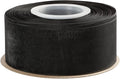 1-1/2 Inch Black Shimmer Sheer Organza Ribbon Sheer Chiffon Ribbon 50 Yards-Roll Multiple Colors Available for Gift Wrapping Wedding Events Christmas Décor