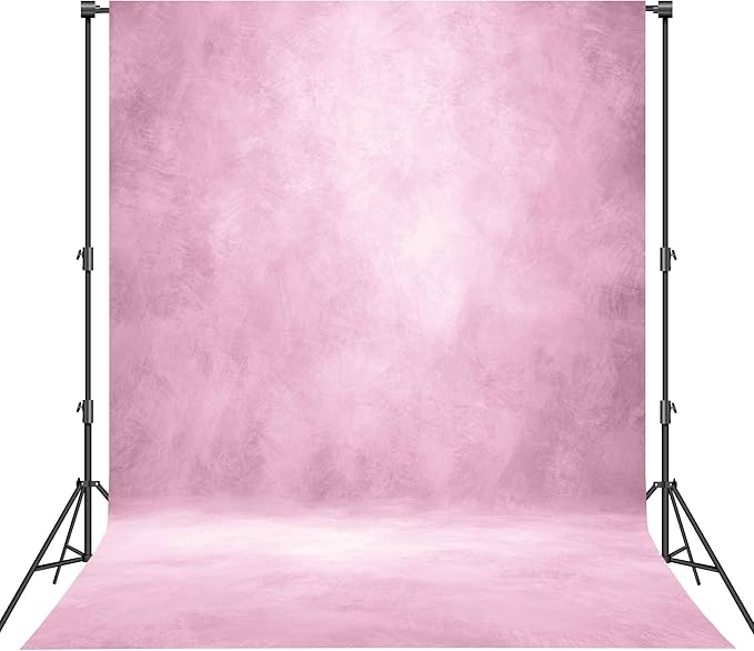 Abstract Professional Photography Backdrop for Portrait Photo Props Booth Background Photoshoot Studio with Polyester Fabric Roller Pocket on Top (8x12ft,Light Pink,No Stand)