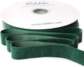 Ribbli Forest Green Velvet Ribbon 1 Inches Continuous 25 Yard Spool Forest Green Christmas Ribbon for Gift Wrapping Crafts Home Decor