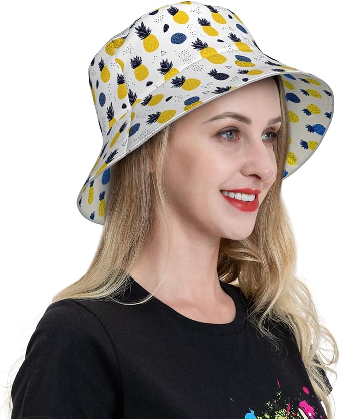 Bucket Hat Double-Side-Wear Reversible Sun Hat Beach Travel Hiking for Women Men