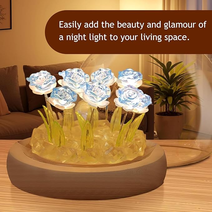 Light Up Rose in A Glass Dome with Gift Box - Valentines Day Gifts for Her, Birthday Gifts for Women, Rose Flower Lamp Night Light for Bedroom Decor, Girlfriend Wife Mothers Day Gift, Battery-Powered