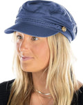 Funky Junque Newsboy Hat for Women – Trendy Greek Fisherman Cap, Classic Women's Baker Boy Newsies Hat, Ladies Fashion Caps