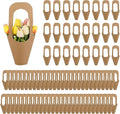Jeqqinuz 100 PCS Flower Bags for Bouquets, Kraft Paper Gift Bags with Handle, Floral Wrapping Paper for Bouquet Packaging, Wedding Graduation Party Favors, Brown Cone Sleeves Home Decoration