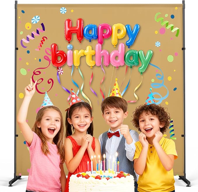 Photography Backgroud/Backdrop –Width Adjustable Thick & Opaque Fabric for Studio, Party, or Video Backdrop– Perfect for Portraits, Events, and Professional Shoots (Khaki, 6FT X 6FT)
