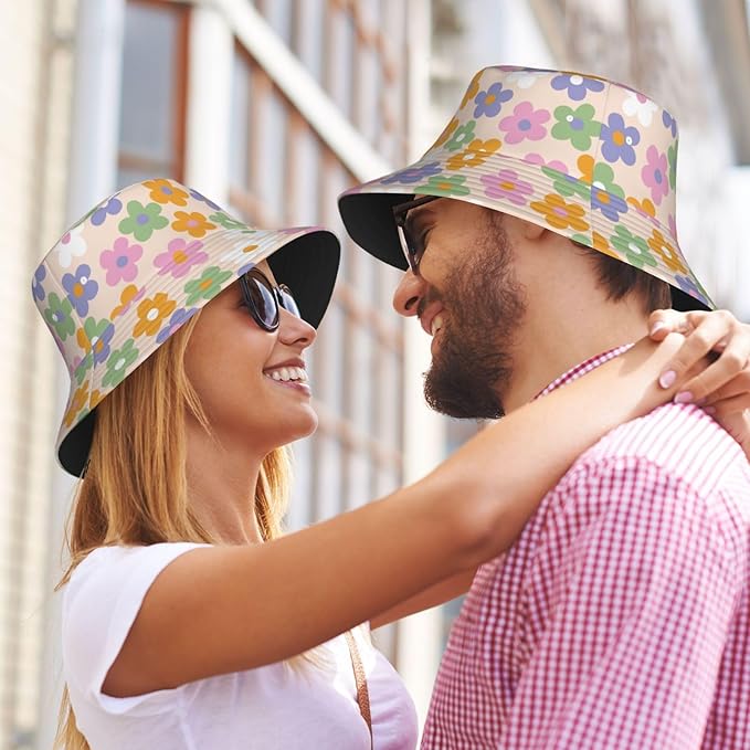 Mushrooms Skulls Cool Bucket Hat Beach Sun Hat Beach Fishing Hat for Men Women