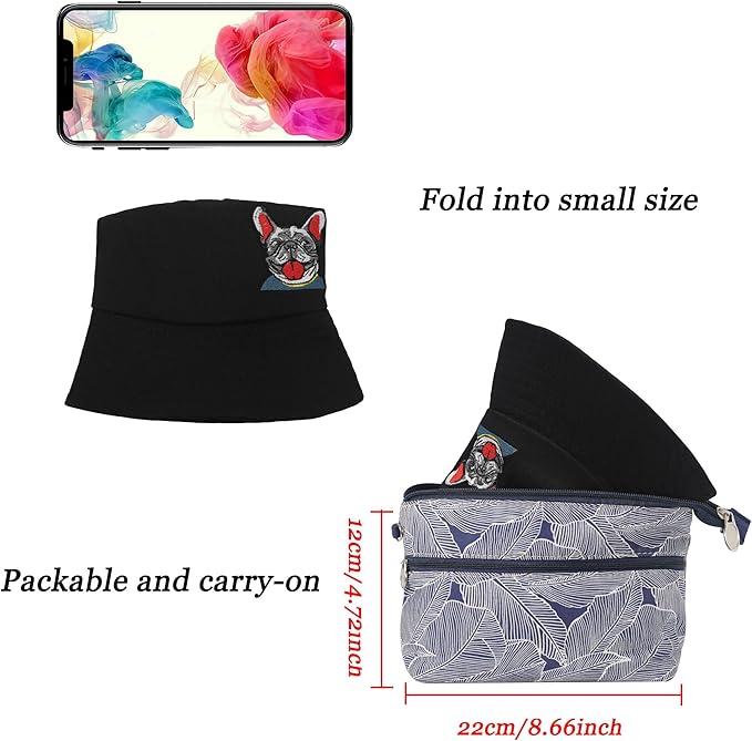 ZLYC Unisex Fashion Embroidered Bucket Hat Summer Fisherman Cap for Men Women