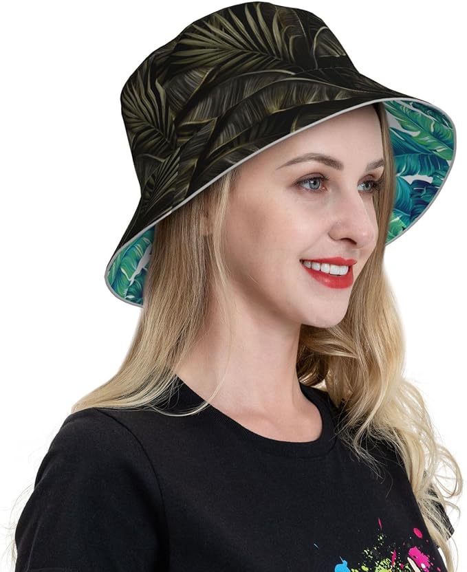 Bucket Hat Beach Summer Sun Hat Reversible Fisherman Hats Double Sided Wearing for Women Men Boys Girls