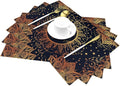 Placemats Set of 4 PVC Woven Place Mats Heat Resistant Easy to Clean for Indoor Outdoor Party Kitchen Dining Table Decoration 12"x18",Tarot Pattern