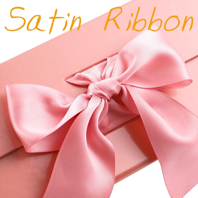 GREEN BEAN 6 Large Gift Boxes with Lids for Presents 13x9.7x3.4 Inches, Rose Gold Magnetic Gift Boxes with Ribbon, Bridesmaid Proposal Boxes, Luxury Christmas Gifts Boxes (Glossy Rose Gold)