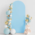 Wokceer 6FT Wedding Arch Backdrop Cover Spandex Fitted Wedding Stand Covers Round Top Chiara Arch Backdrop Cover for Birthday Party Ceremony Banquet Decoration Dusty Blue