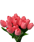 15 Pcs Artificial Tulip PU Fake Flower Realistic Touch Spring Summer Fake Flowers for Home Decor Outdoor Garden Parties and Wedding