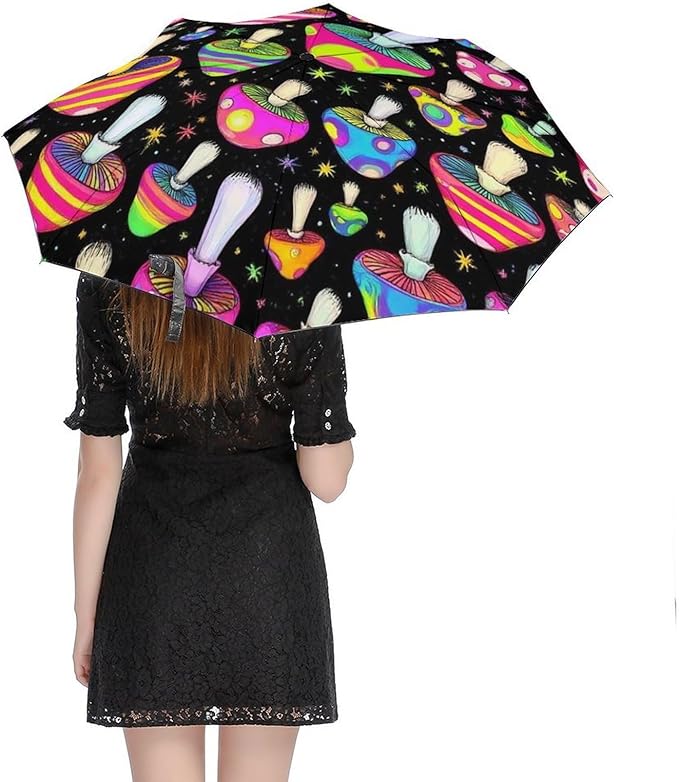 3 Fold Car Umbrella Folding Portable Automatic Umbrella Sunny Rain Sunscreen