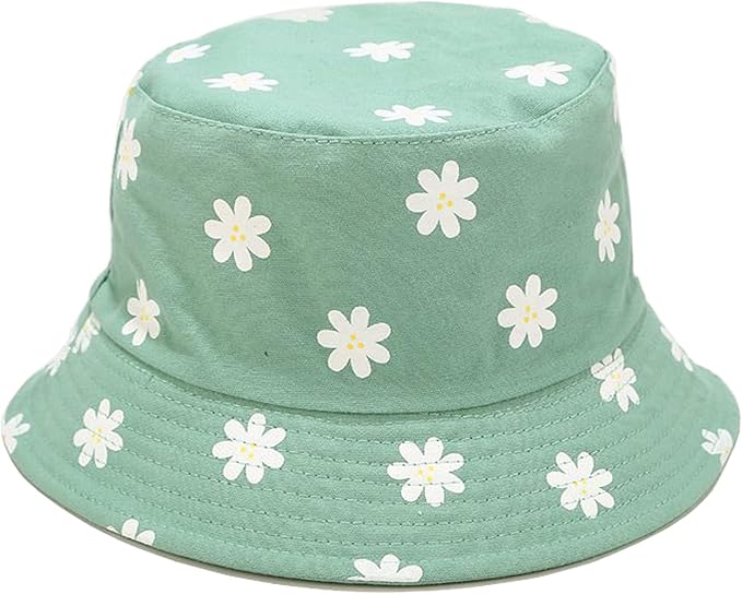 Mashiaoyi Unisex Print Double-Side-Wear Reversible Bucket Hat