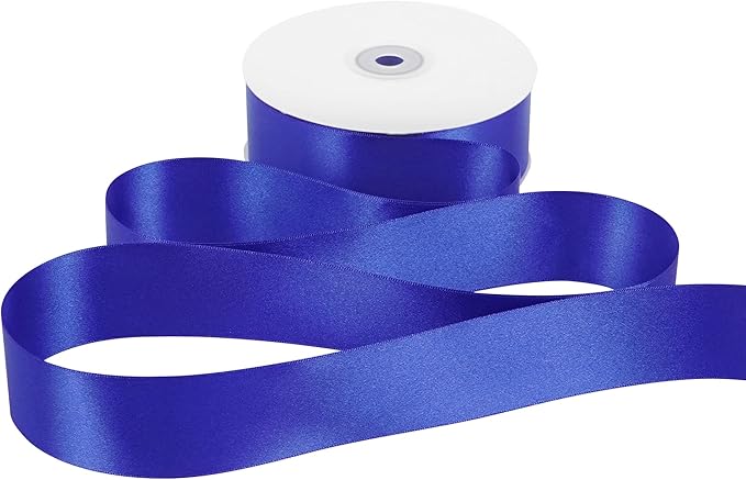 MEEDEE Royal Satin Ribbon 1-1/2 Inch Royal Blue Ribbon Lux Double Faced Satin Ribbons by 50 Yards Polyester Satin Ribbons for Crafts, Weddings, Flower Bouquet, Holiday Decorating