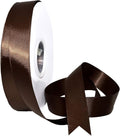 Morex Ribbon Double Face Satin Ribbon 7/8" X 50 YD Brown Ribbon for Gift Wrapping, Birthday Gift Cards, Satin Dress for Women, Silk Ribbons for Crafts, Wedding Gifts for Couple