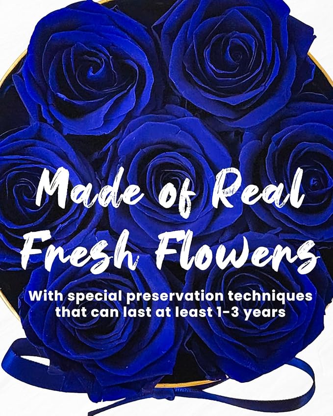 Preserved Flowers, Preserved Real Roses in Box Forever Flowers for Delivery, Eternal Rose Flower Last 2-3 Years, Anniversary Roses Forever Birthday Gifts for Women Mothers, Wife, Her, Mom