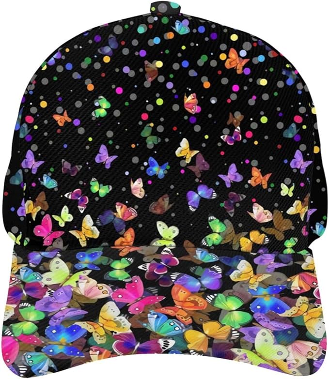 Pastel Cornflowers Floral Baseball Cap Dad Hats All-Over Print Fashion Accessory 100% Polyester Adjusts to Fit Most
