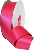 Morex Ribbon Double Face Satin Ribbon 1.5" X 50 YD Shocking Pink Ribbon for Gift Wrapping, Birthday Gift Cards, Satin Dress for Women, Silk Ribbons for Crafts, Wedding Gifts for Couple