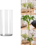 Clear Acrylic Decorative Vase for Flower Arrangements, Break-Resistant Tall Cylinder Vase for Wedding Centerpieces, Unbreakable Modern Plastic Vase for Home Decor