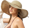 Sun Beach Hats for Women Summer Floppy Wide Brim Sunhat Packable Foldable Lace Travel Vacation