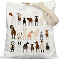 Canvas Tote Bag - Breeds of Goats Tote for Women, Animal Lover's Gift, Funny Goat Gift, Reusable Shopping Bag