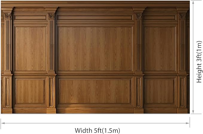 AOFOTO Vintage Room Inside Backdrop Classic French Frame Brown Walls Photo Background for Wedding Bridal Shower Party Banner Home Headboard Decor Wall Photo Studio Booth Props 5x3ft
