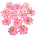 Silk Daisy Flower Heads, Pink Daisy Artificial Flower Head Bulk, 12 Pcs 3.5 Inch Fake Flowers Heads Gerbera Flowers Head for Craft, Easter Wedding, DIY Wreath, Party Decorations