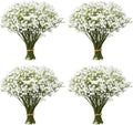 Babys Breath Artificial Flowers, 48Pcs Fake Baby Breath Flowers Artificial Bulk 11inch White Faux Gypsophila Real Touch Flowers for Outdoors Wedding DIY Bouquet Arrangement Home Garden Decor