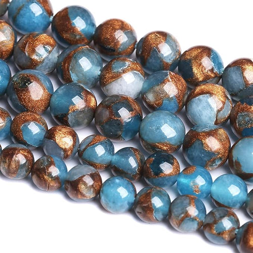 160PCS 4MM Lake Blue Cloisonne Craft Spacer Loose Beads for Jewelry Making DIY Bracelet