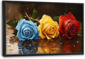Rose Flowers Large Wall Art Framed Wall Decor for Living Room, Roses Pictures Oversized Canvas Print Painting Modern Extra Large Framed Artwork for Bedroom Office Home Decor 36"x24"