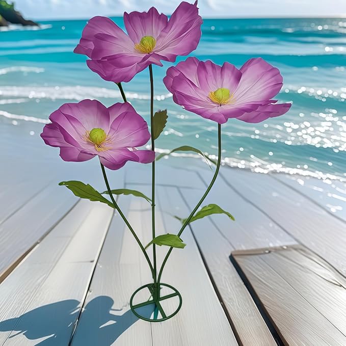 Giant Flower for Decoration with Stems and Stands - 5.6 Ft Big Artificial Silk Flower - Large Artificial Flores Gigantes for Wedding Party Banquet Backdrop Decor, Photography Props Window Display