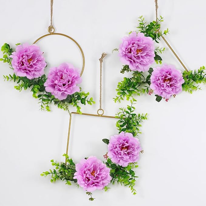 20pcs 5" Artificial Flower Peonies, Silk Peonies with 6" Stems, Flowers Suitable for Wedding Bouquets, Home Party Decoration (Light Purple)