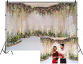 AOFOTO 8x6ft Wedding Backdrop Romance Archway Bridal Shower Flowers Wall Curtain Cradle Ceremony Banner Background for Photography Vinyl Anniversary Birthday Party Decoration Photoshoot Studio Props