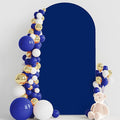 Wokceer 7.2FT Spandex Fitted Wedding Arch Stand Cover Round Top Chiara Arch Backdrop for Birthday Party Ceremony Banquet Decoration Royal Blue