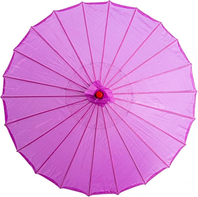 THY COLLECTIBLES 33" Japanese Chinese Umbrella Parasol for Wedding Parties, Photography, Costumes, Cosplay, Decoration and Other Events - Solid Color (Purple)
