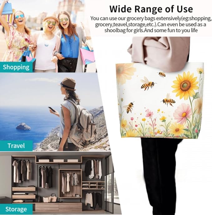 Shoulder Bag Large Reusable Eco-friendly Shopping Bags Portable Storage Handbag