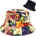 XYIYI Cute Bucket Hat Beach Fisherman Hats for Women, Reversible Double-Side-Wear
