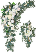 Arch Flowers (Pack of 2) for Wedding Ceremony Arbor and Reception Backdrop Decoration Wedding Welcome Signs Floral Birthday Party Decoration