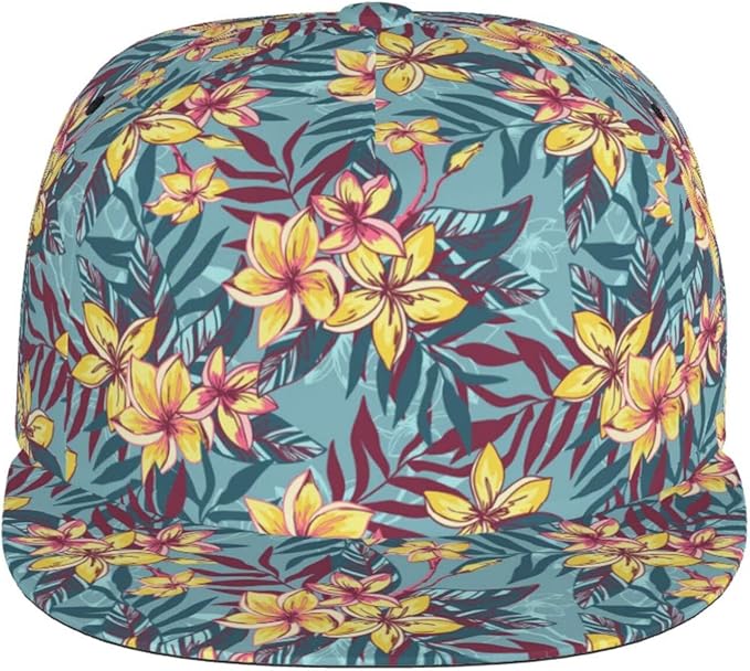 Floral Hawaiian Baseball Hat Adjustable Tropical Flower Snapback Hats Baseball Caps for Women Men
