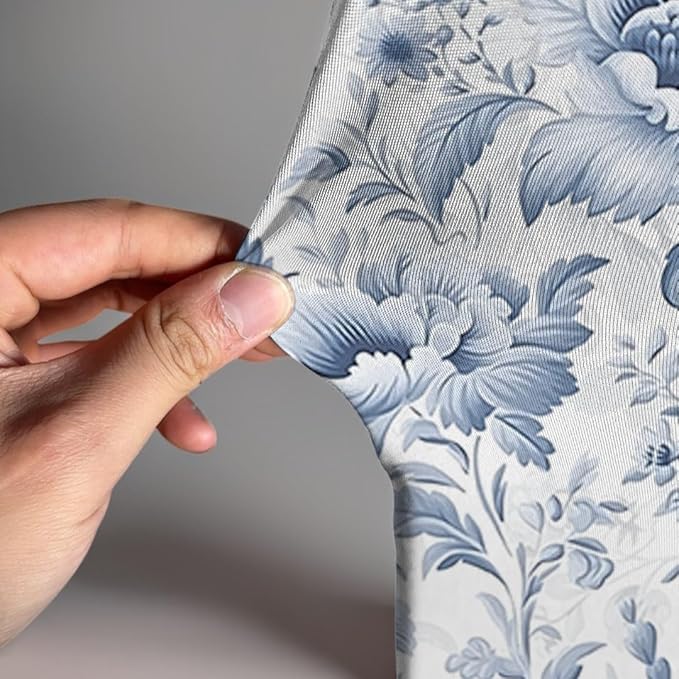 French Toile Arch Backdrop Cover Blue White Floral Baby Shower Birthday Party Elegant Vintage Theme Spandex Arch Stand Cover for Boys Newborn Celebration Tea Party Decor (G4260,6FT)