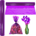 AnapoliZ Cellophane Wrap Roll Purple | 100’ Ft. Long X 16” in. Wide | 2.3 Mil Thick Translucent Purple | Gifts, Baskets, Treats, Cellophane Wrapping Paper | Colorful Cello, Baby Shower Decorations