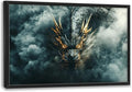 Chinese Dragon Large Wall Art Framed Wall Decor for Living Room Asian Dragon Pictures Oversized Canvas Print Painting Modern Extra Large Framed Artwork for Bedroom Office Home Decor 36"x24"
